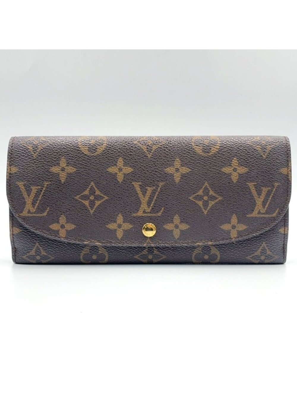 Louis Vuitton Portefeuille Sarah Monogram Brown Bifold Wallet Gold